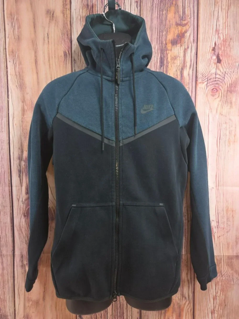 Nike Mens Full-Zip Hoodie Small Black & Blue